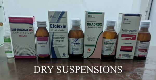 DRY SUSPENSIONS